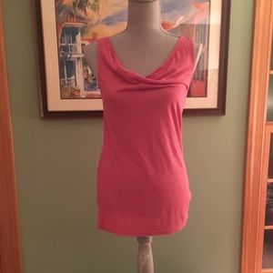 Michael Stars pink cowlneck tank